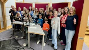 Im Studio Franken des BR: die Hör.Forscher! vom Paul Pfinzing-Gymnasium in Hersbruck.